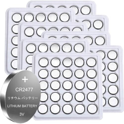 200pcs CR2477 3V CR 2477 High Performance Temperature Resistant Button Coin Battery Cell Lithium Batteries DL2477 BR2477 ECR2477