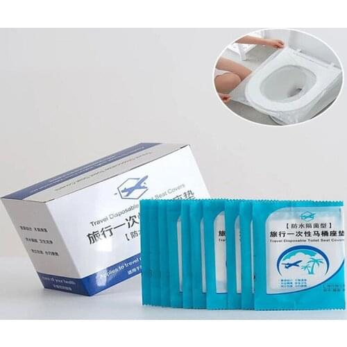 30pcs/Bag Disposable Toilet Seat Cover Mat Portable Waterproof Safety Toilet Seat Pad For Travel Camping Bathroom Accessiories