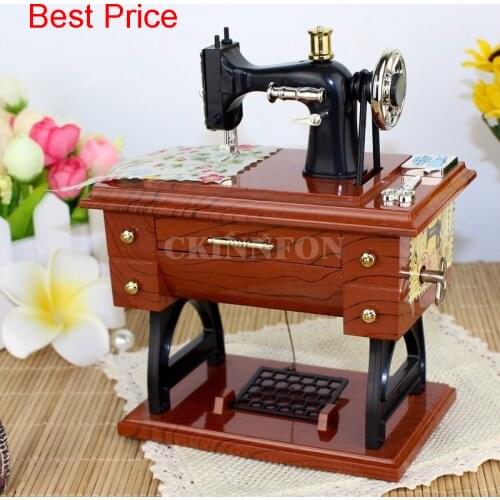 20Pcs/Lot Treadle Sewing Machine Music Box Sartorius Toy Music Boxes Gift Musical Education Toys Home Decor Fashion Accessories