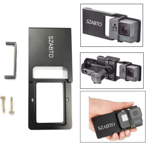 Mount Plate Adapter for GoPro Hero 5 4 3+ Yi 4k Cam, Switch Mount Plate for DJI Osmo Zhiyun Smooth Q Mobile Gimbal