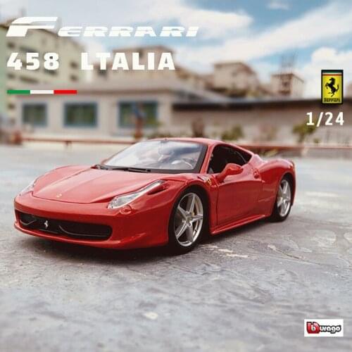 Bburago 1:24 Ferrari 458 ITALIA manufacturer authorized simulation alloy car model crafts decoration collection tools