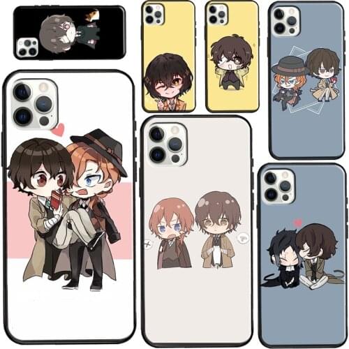 Bungo Stray Dogs Anime Chibi For iPhone 12 mini 11 Pro Max Phone Case For iPhone 7 8 Plus 6S X XR XS Max SE 2020 Coque