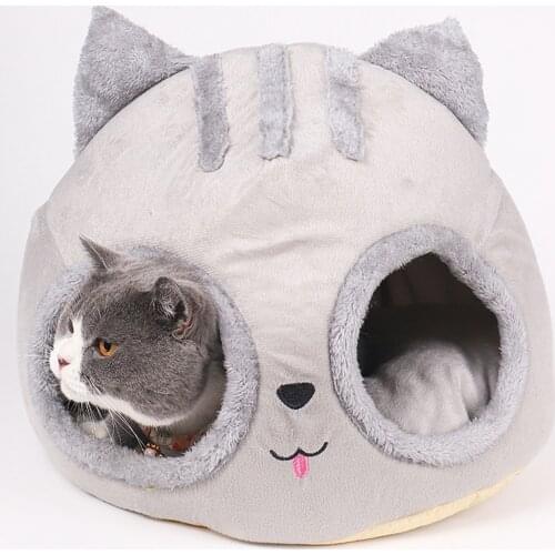 Removable Cat Bed House Semi-Enclosed Pet Dog Cat Nest Kennel Deep Sleep Pad Pet House for Small Dog and Cats Pet Products