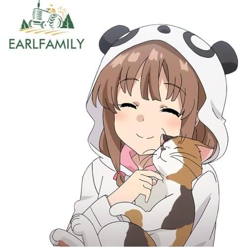 EARLFAMILY 13cm x 10.7cm For Mai Sakurajima Car Styling Stickers Waterproof Decal Sunscreen Decals Bumper Scratch-Proof Decor