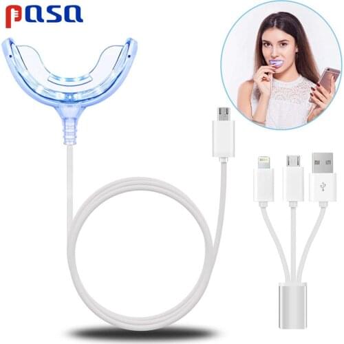 Efficient Cold Blue Light LED Tooth Whitening Kit Dental Instrument Iine Phone Interfaces 4 Ports Included 1 pcs Teeth Gel