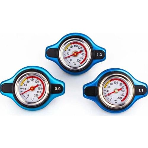 Racing Small Size Thermost Radiator Cap COVER + Water Temp gauge 0.9BAR or 1.1BAR or 1.3 BAR Cover No logo(Big head)