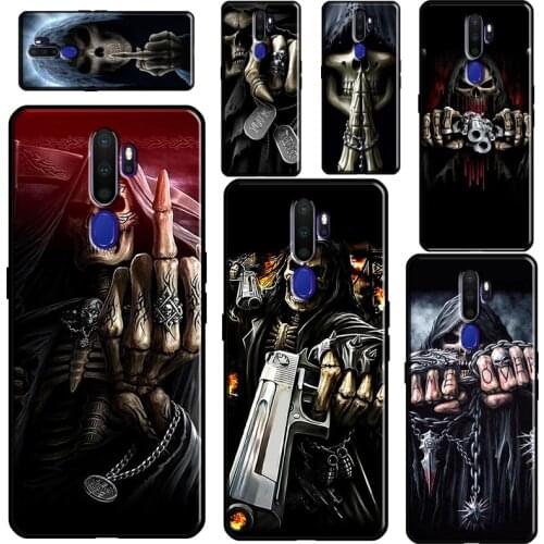 Grim Reaper Skull Skeleton For OPPO A53 A31 A9 A5 2020 F5 F7 A1K A15 A3S A5S A83 A91 A93 A52 A72 Reno2 Z Phone Case