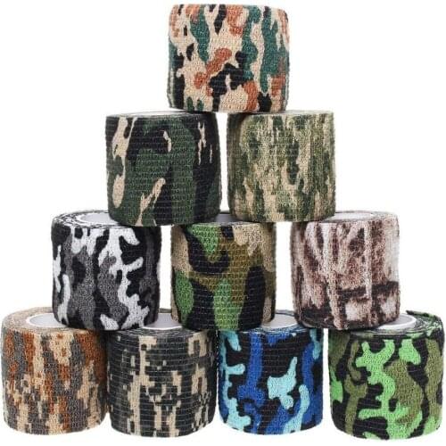 12 Rolls Camouflage Sports Elastoplast Self Adhesive Bandage Muscle Tape Self Adherent Cohesive Wrap Bandages 2 Inches X 5 Yards