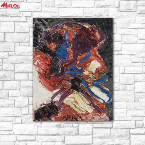 KAREL APPEL (1921-2006)-SPRINGEND HOOFD Painting For Living Room Home Decoration Oil Painting on Canvas Wall Painting no fram