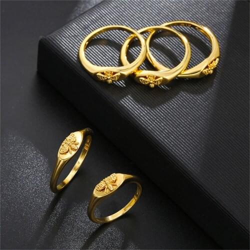 Size 6 7 8 9 10 Women Men Cute Bee Rings For Girl Birthday Gift Gold Finger Rings Knuckle Steampunk Anelli Donna Fashion Jewelry