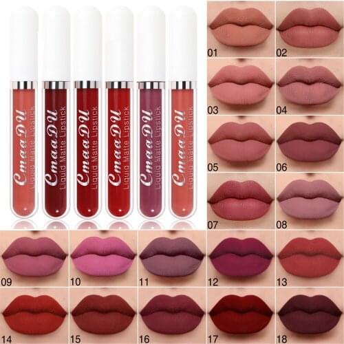 18 Colors Matte Liquid Lipstick Velvet Lip Gloss Waterproof Lasting Moisturizing Sexy Red Makeup Lip Tint Cosmetics Maquiagem