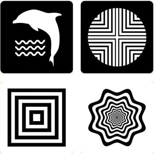 Montessori Baby Visual Stimulation Card Toys Black White Flash Cards High Contrast Visual Stimulation Learning For Toddlers Baby