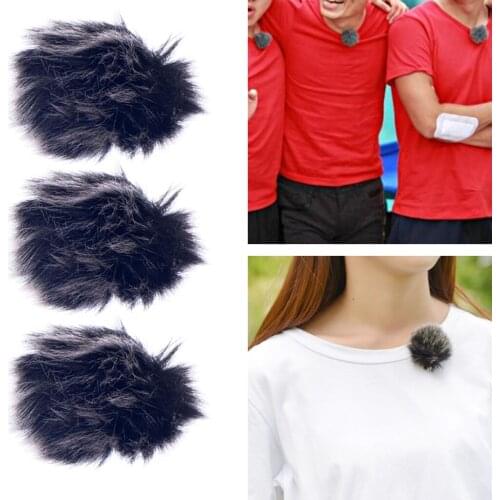 3pcs Microphone Windscreens Windshield Muffs For Lapel Lavalier Clip-on Mic