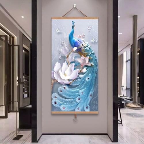 Wall Art Canvas Painting Animal Pictures for Living Room Home Decor Posters and Prints Entrance Decoration with Frame