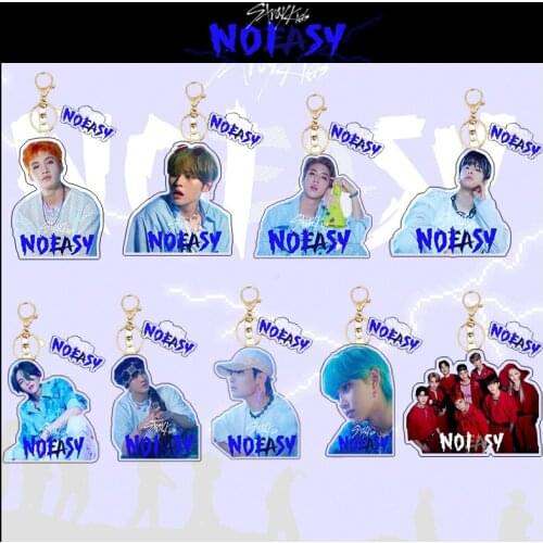 Straykids new album noeasy same paragraph acrylic transparent keychain jewelry key pendant key ring peripheral Cosplay Fan Gift