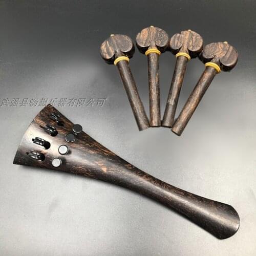 One set grade cello parts snakewood cello tailpiece,4pcs pegs