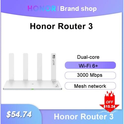 Original Honor Router 3 Wifi 6+ 3000Mbps 2.4 GHz & 5 GHz Dual-core 128 MB Wireless wifi extender Smart Home Router Easy setup