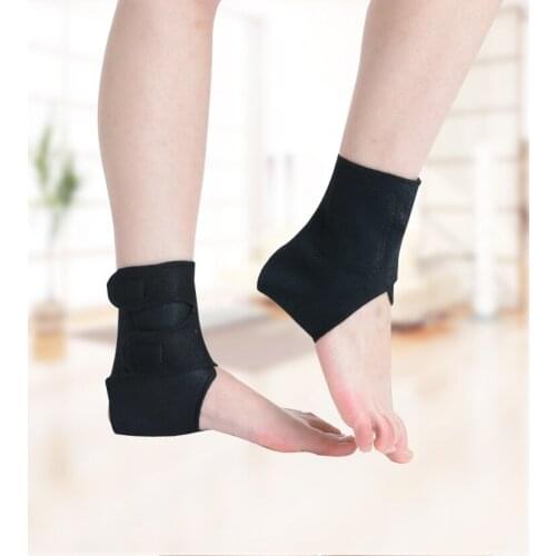 2Pairs Adjustable Neoprene Tourmaline Self Heating Ankle Support Brace Portable Far Infrared Magnetic Therapy Ankle Sleeve Belt
