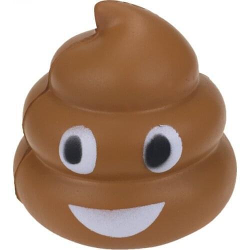 Smile Poop Squishy Soft Toys Funny Face Expression Sticker Cute Squeeze Squishies Slow Rising Anti Stress Gift For Adult