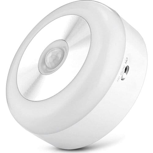 LED Night Light PIR body Motion Sensor USB Rechargeable Battery Powered Auto Wall Light Bedside Hanger/Sticker Cabinet