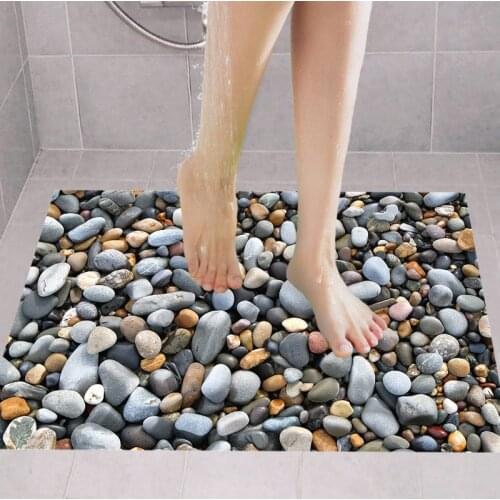 Cobblestone Durable Waterproof Tiles Sticker Transfers Covers for Kitchen Bathroom Tables Floor Hard-wearing Wall Decals