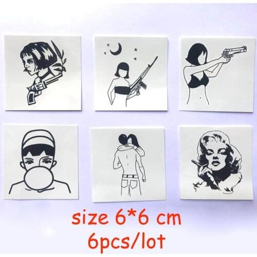 Waterproof Temporary Tattoo Sticker Pistol Rifle Smoking Fake Tatto Flash Tatoo Hand Arm Back Tato Body Art for Girl Women Men