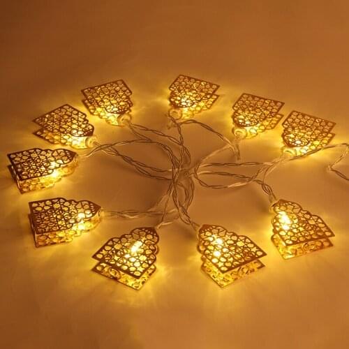 Eid Mubarak Decoration LED String Light Night Lamp Hanging Ramadan Islamic Festival Party DIY Hanging Decor