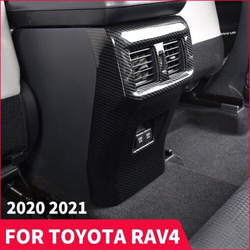 Rear Exhaust Air Vent Frame Panel, Interior Anti-kick Plate For Toyota RAV4 XA50 Refit 2019 2020 2021 Car Accessories