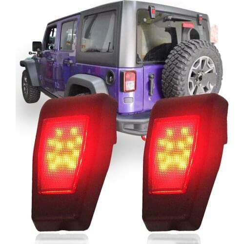 1pair High Rear Brake Light Tailgate LED lights white red 3RD Brake Rear Lamp for Jeep Wrangler Jk 07-17