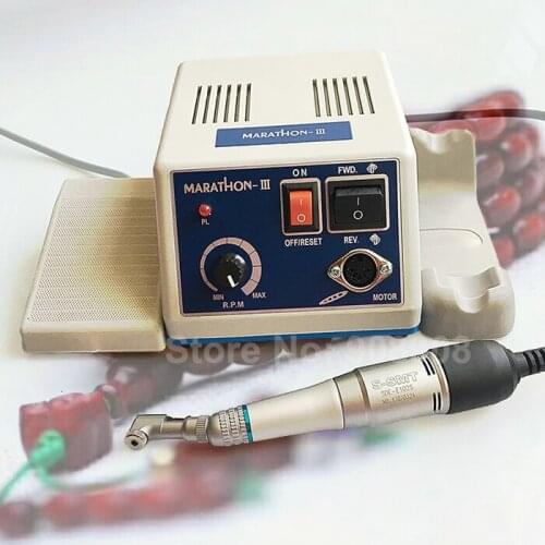 110V/220V SDE-E102S Contra Angle E-Type Motor MARATHON-III Micromotor for Dental Lab Clinic Podology Hobby Metal Mould Polishing