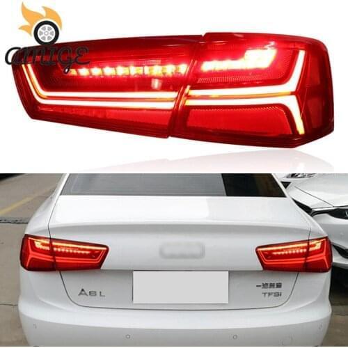 12V Car LED Taillights For Audi A6 C7 2012 2013 2014 2015 2016 Backup Lamps Brake Light Rear Lights Reflector Bumper Lamp