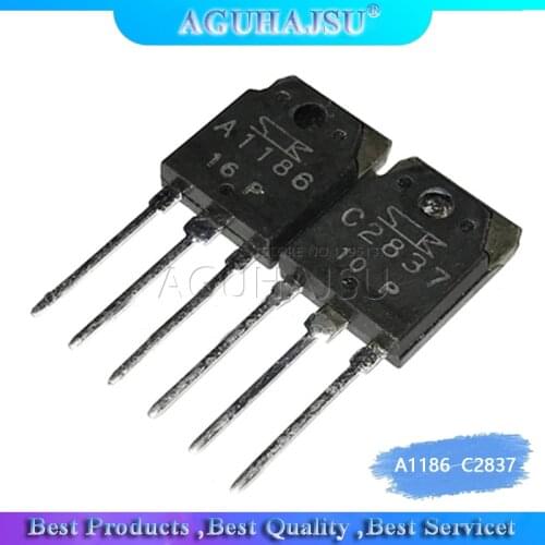 2PCS A1186 C2837 2SA1186=1PCS 2SC2837=1PCS 3.6 TO-3P