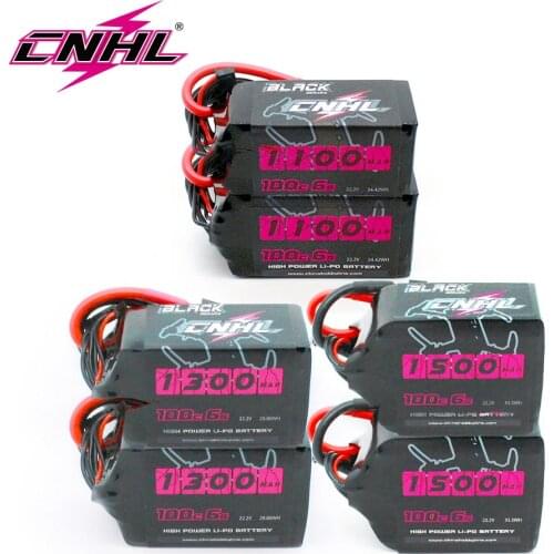 2UNITS CNHL Black Series lipo 1100mAh 6S 22.2V 100C Lipo Battery Pack