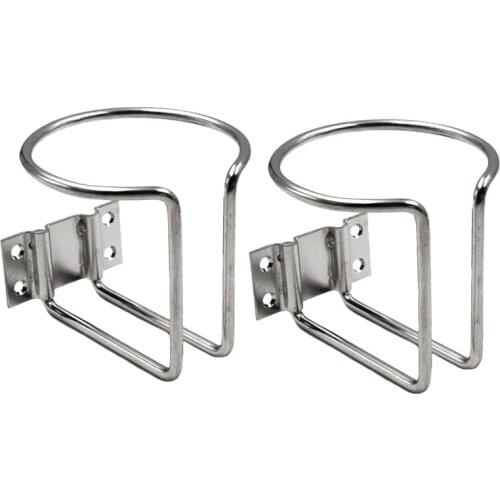 2Pcs Stainless Steel Car Boat Ring Cup Drink Holder Bottle Stand for Marine Yacht Truck RV Camper