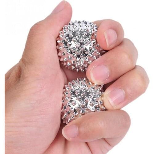 2Pcs Massage Ball Magnetic Anti-stress ABS Acupressure Therapy Needle Ball Massager for Hand