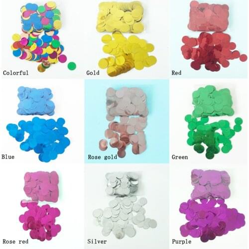 20G 1.5cm Wedding Birthday Party Throw Aluminum Foil Mint round Multicolored Sequins Transparent Balloon Decoration Accessories