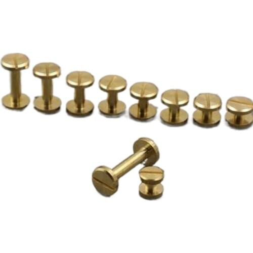 20Pcs Aluminum Binding Chicago Screws Nail Rivet Photo Album Account Book Leather Craft Belt Wallet Fasteners 8/10mm cap