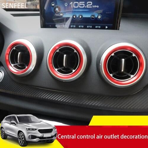 3PCS Car AC Air Outlet Conditioning Cover Ring Vent Decoration Trim For WEY VV5 VV7S VV7C Interior Accessories Car Stylig