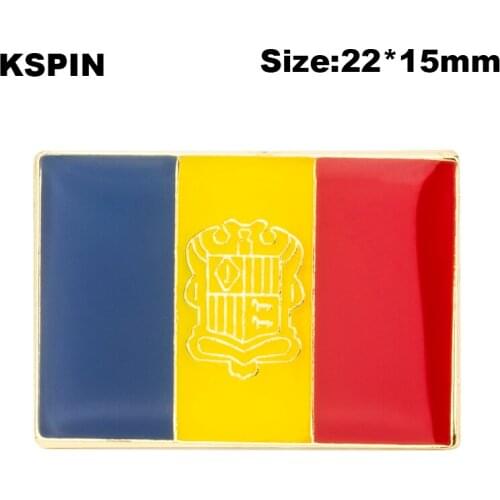 Andorra Badge Symbol Pin Metal Badges Decorative Brooch Pins for Clothes Brooch Jewelry XY0755