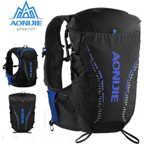 AONIJIE C9104S Black Ultra Vest 18L Hydration Backpack Pack Bag Soft Water Bottle Flask For Trail Running Marathon Race