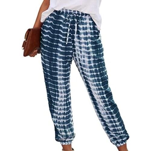 Fashion Pants Women Pantalones Mujer Tie Dye Striped Trousers Woman Harajuku Bottom Pantalon Femme Casual Women Pants