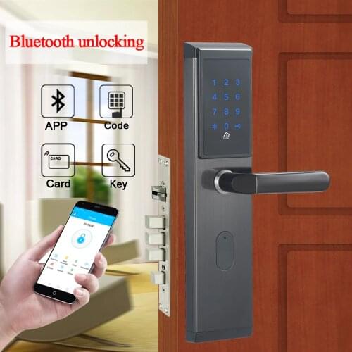 Electronic Smart WIFI Remote Bluetooth Password Door Lock Digital Keypad Door lock Unlock With TTlock APP, Code,M1 Card, And Key