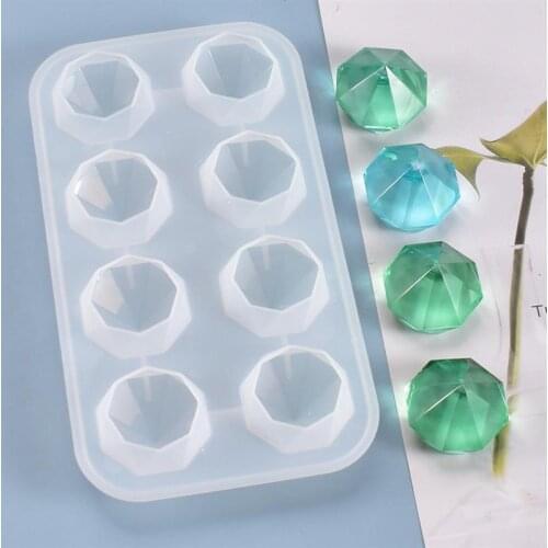 DIY Diamond Shape Resin Mold For UV Epoxy Pendant Silicone Mold Resin Jewlery Tools Resin Craft