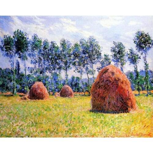 Haystacks at Giverny by Claude Monet Reproduction oil painting Canvas art Handmade High quality