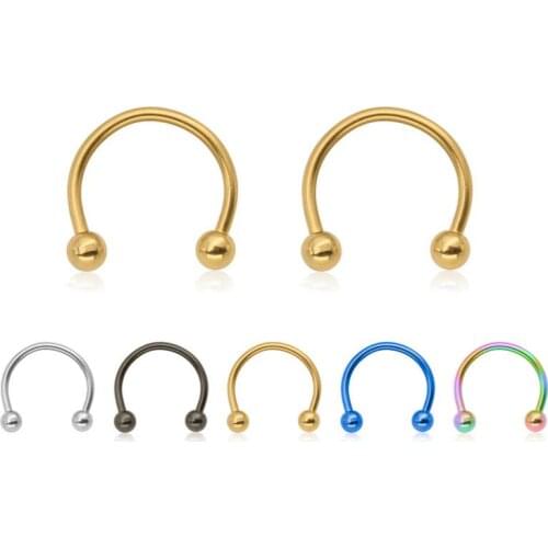 Circular Barbell Horseshoe CBR Septum Lip Labret Eyebrow Nose Ring Nipple Piercing Body Jewelry