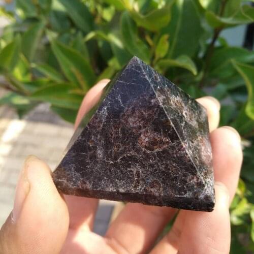 45mm Natural fireworks stone Pyramid Gemstone Crystal