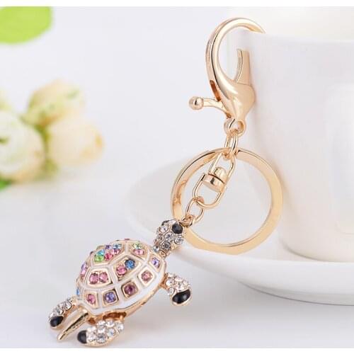 Fashion Turtle Key Chain Ring Pendant Zinc Alloy Keychain keyring for Women Bag Key Holder Accessory CH3510
