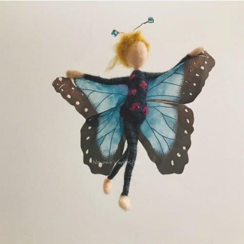 Fairy Needle Felting Kit for Beginners 15cm Height Handmade Wool Felting Handicraft Felt Creativity Kit Video Instruction