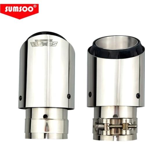 SUMSOO new style design Car Stainless Steel Muffler Tip Exhaust System Universal Decoration Exhaust Pipe Mufflers