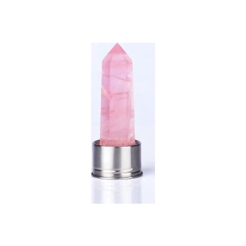 Natural Crystal Column Stone Quartz of Various Materials Magic wand heals energy stone point water cup bottel Ornament replace